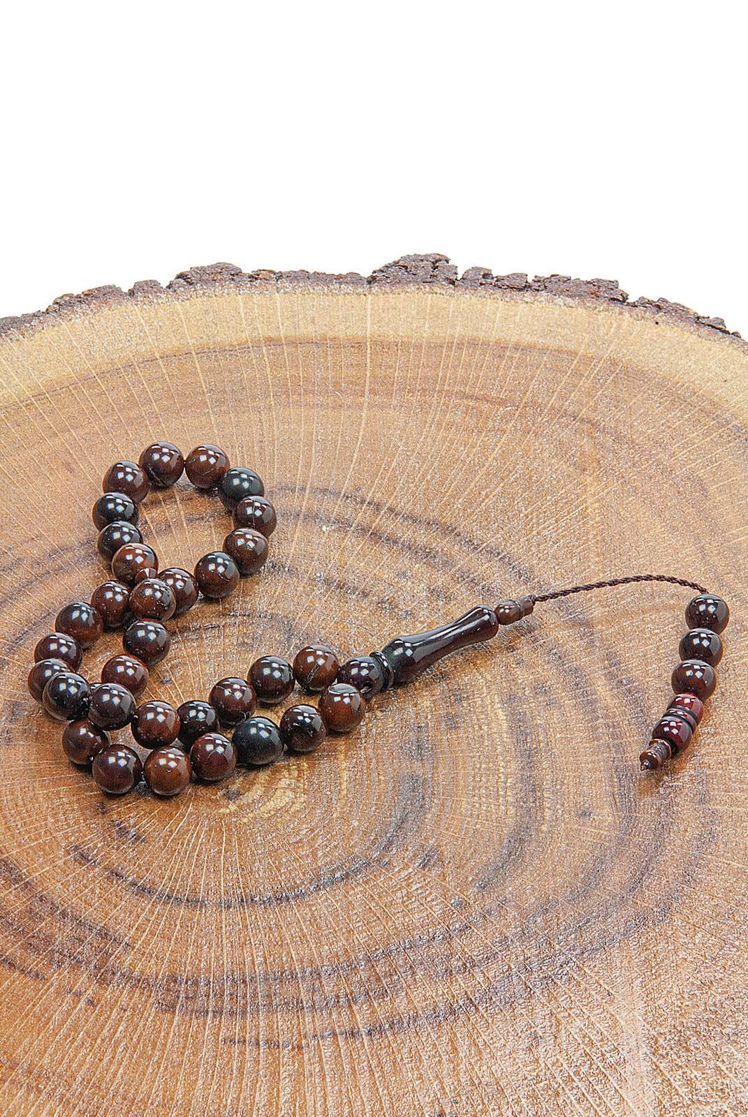 Kuka Tesbih - 33 lü - 12 MM Yuvarlak - Naturel İşçilik