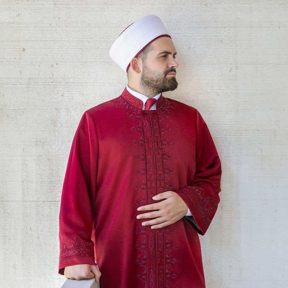 Lüks Taberi İmam Cübbe Bordo