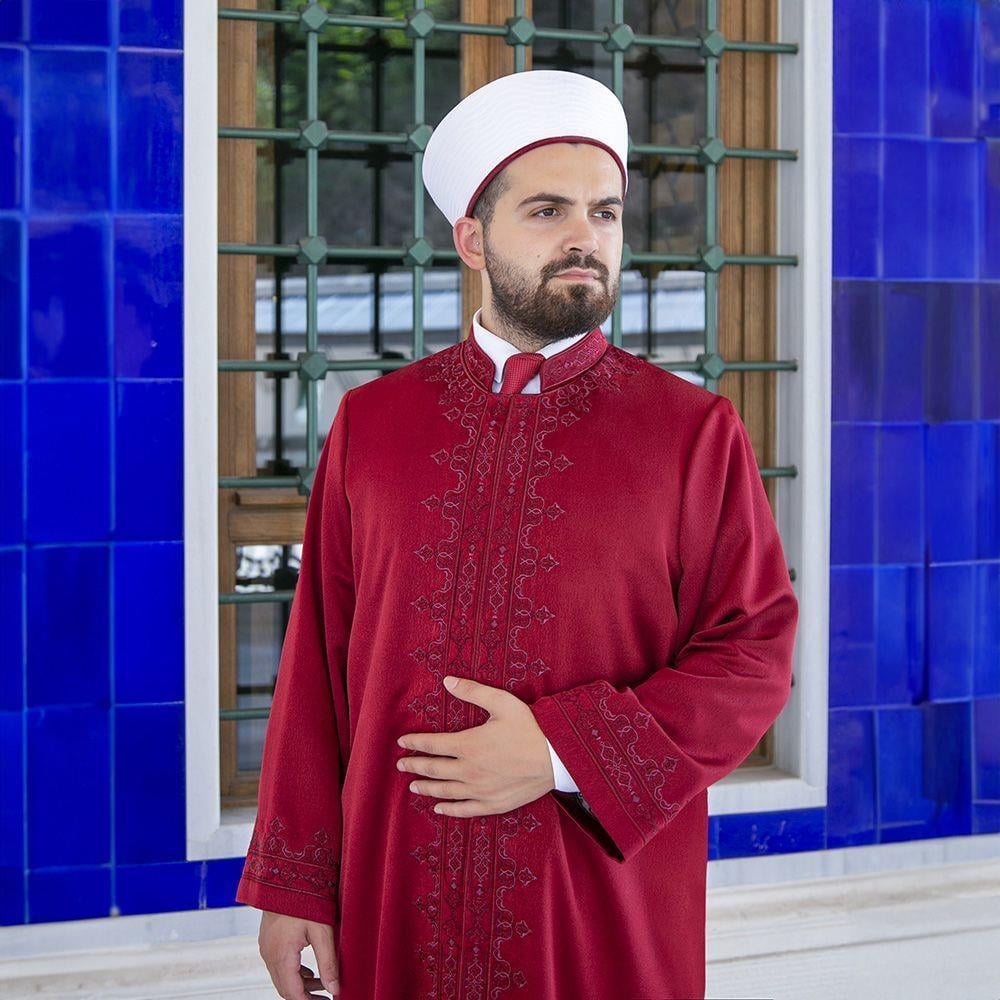 Lüks Taberi İmam Cübbe Bordo