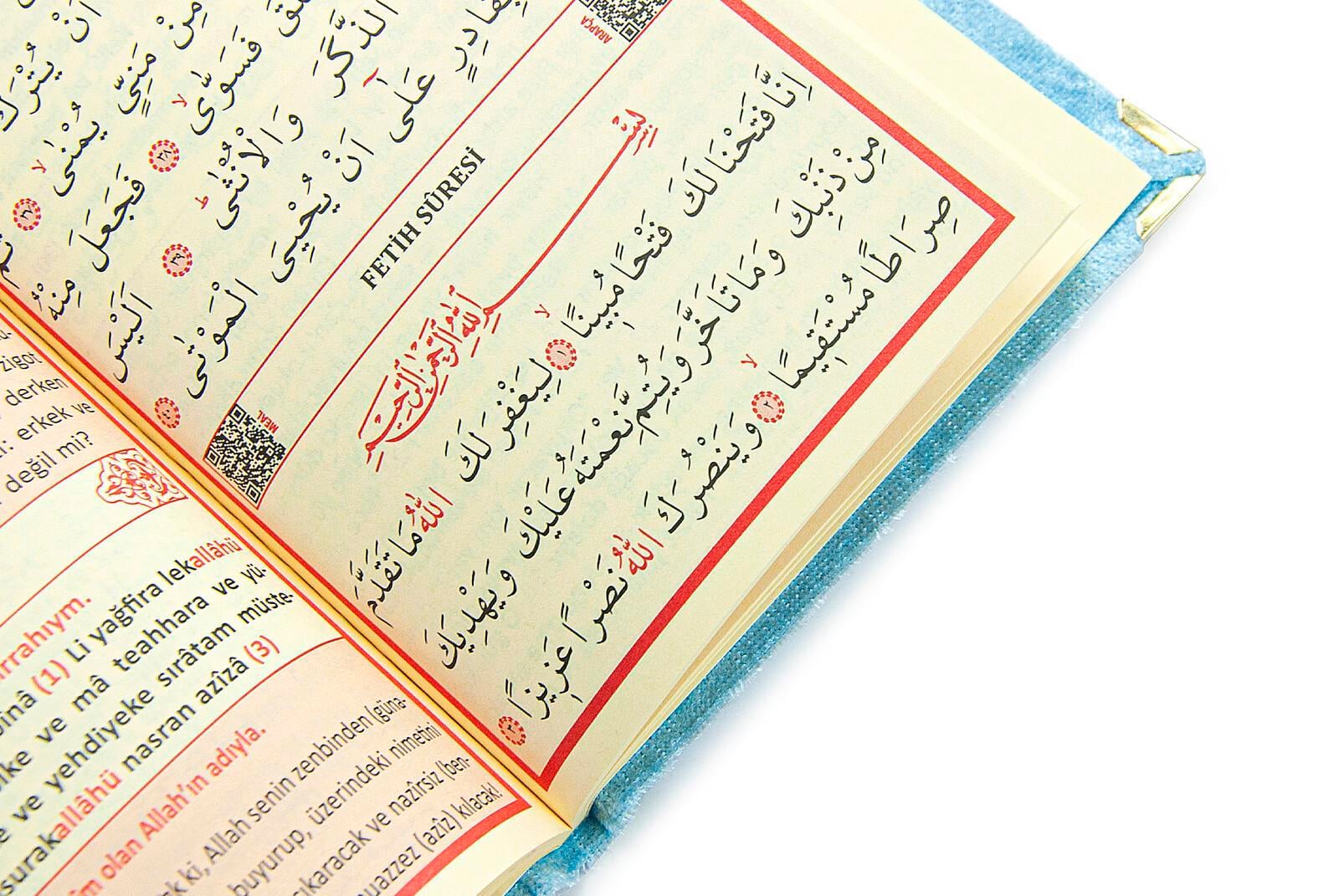 Mavi Mevlüt Hediyelik Kadife Kaplı Yasin Kitabı Tesbih Çeyizlik Seccade Seti