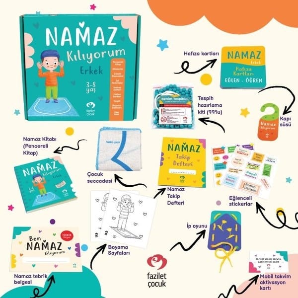 KolektifEtkinlik KitaplarıNamaz Kılıyorum Seti - Erkek