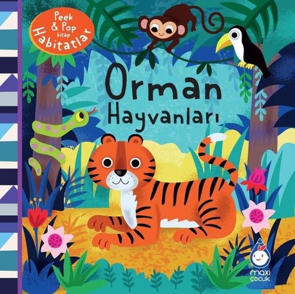 Amanda EnrightSesli Görüntülü Çocuk KitaplariOrman Hayvanları - Peek & Pop Kitap Habitatlar