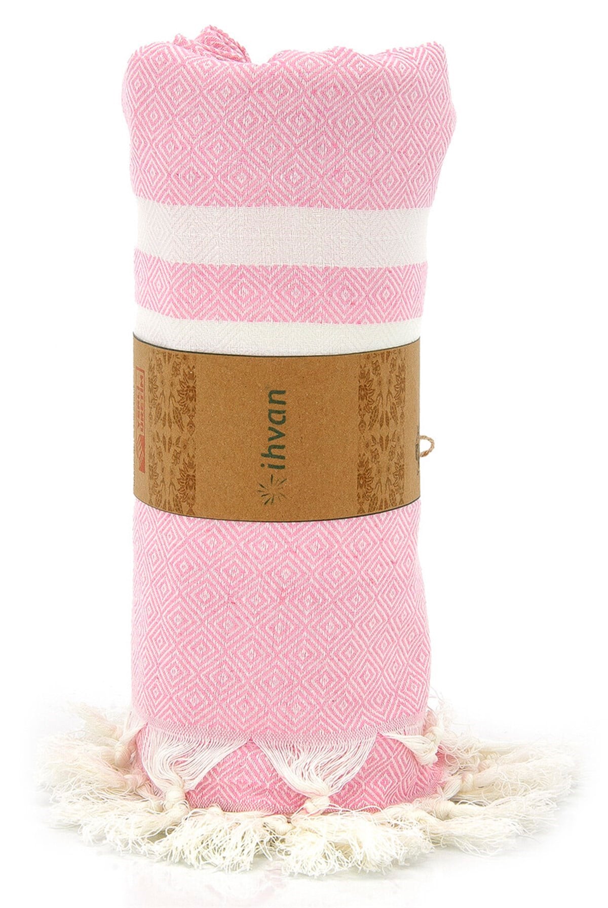 Pembe Pamuk Bambu Peştemal