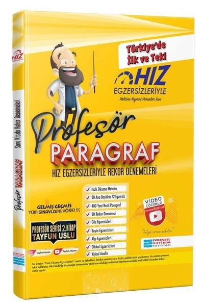 Tayfun UsluAlan Yeterlilik Testi (YKS-AYT)Profesör Paragraf - Hız Egzersizleriyle Rekor Denemeler Video Çözümlü