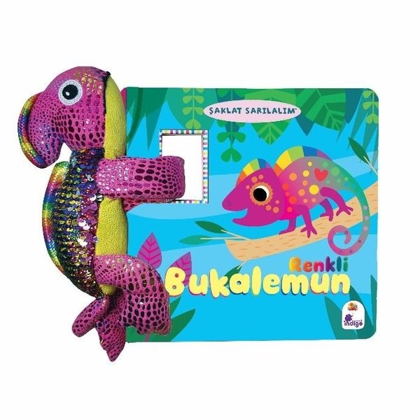 JJ LachowichEgitim Etkinlik KitaplariRenkli Bukalemun - Şaklat Sarılalım (Oyuncaklı Kitap)