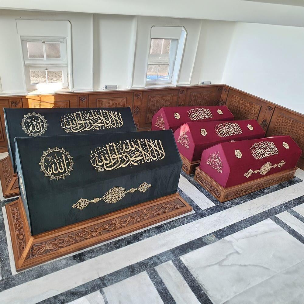 Sanduka Türbe Tabut Örtüsü & Puşide Kaanlar Vakfı kulliyesi ( Özel Ölçü Yapılmaktadır.) - Hayrat