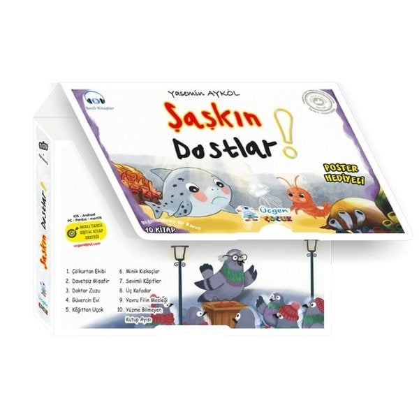 Yasemin AykolÇocuk Gençlik RomanlarıŞaşkın Dostlar Seti - 10 Kitap Takım - Kutulu 32 Sayfa (10 Kitaplı Okuma Seti + Değerlendirme Eki)