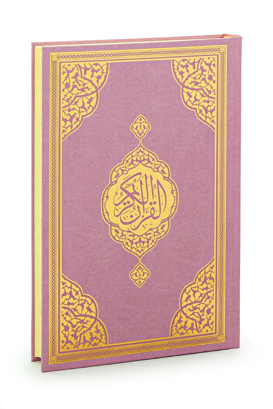 Sıvama Kapak Medine Hatlı Orta Boy Kuranı Kerim - Pembe