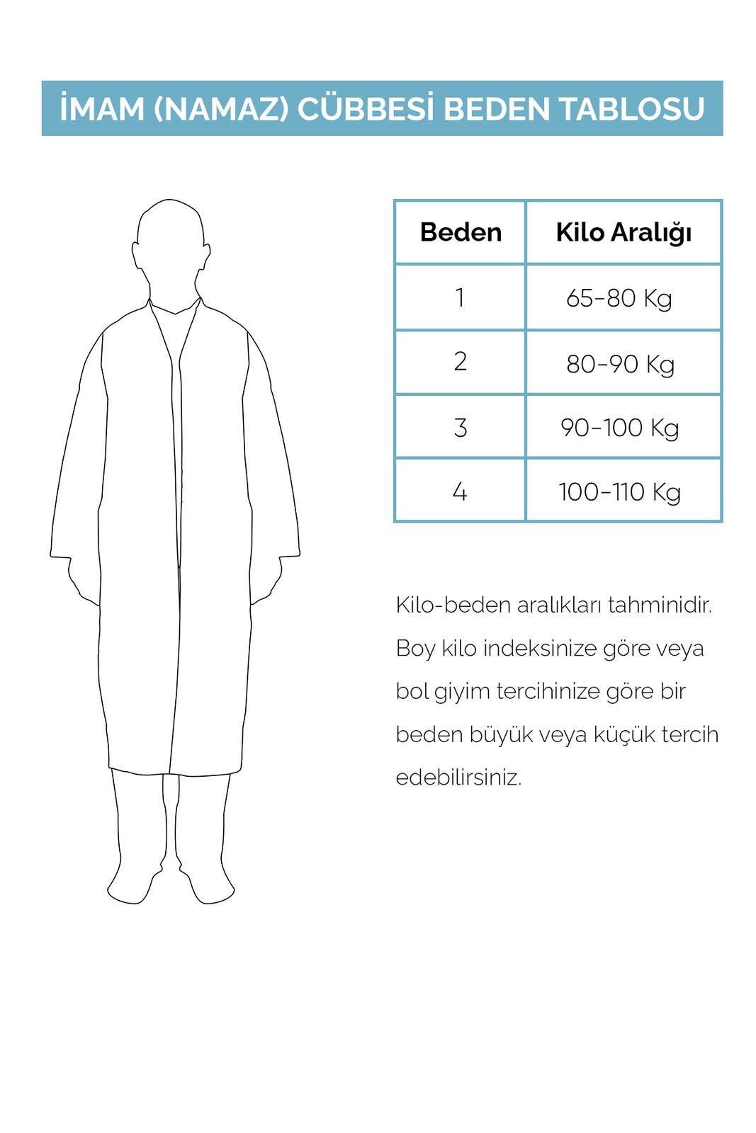 Siyah Hakim Yaka Erkek Namaz Elbisesi Şerit Nakış İşlemeli İmam Cübbesi