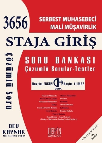 Devrim ErgünSMMMSMMM Staja Giriş Soru Bankası 31.Baskı