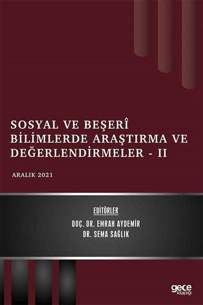 KolektifEğitimSosyal ve Beşeri Bilimlerde Araştırma ve Değerlendirmeler 2 - Aralık 2021