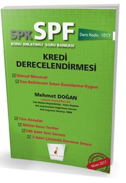 Mehmet DoğanSPK - SPFSPK - SPF Kredi Derecelendirmesi Konu Anlatımlı Soru Bankası 1017