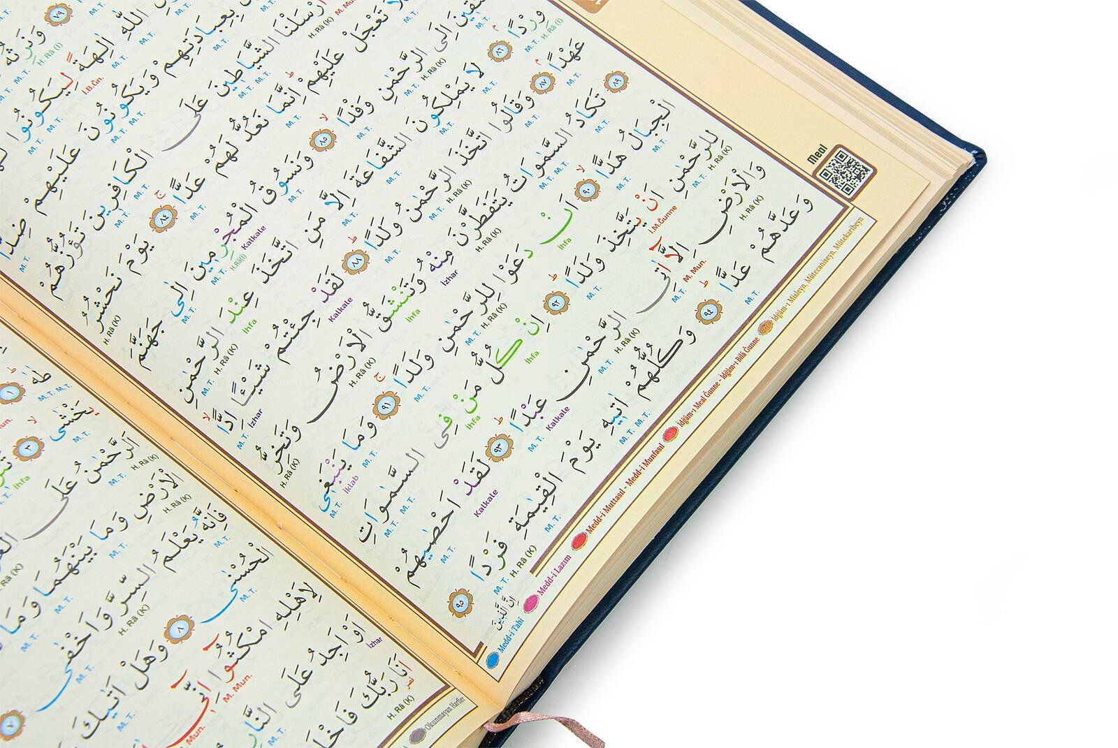 Termoderi Ciltli Satır Altı Tecvidli Kuranı Kerim - Bilgisayar Hatlı - Orta Boy -  Koyu Lacivert Renk - Seda Yayınları