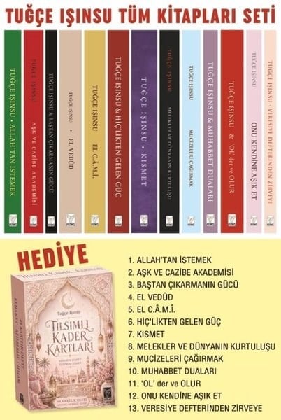 Tuğçe IşınsuKişisel Gelişim KitaplarıTuğçe Işınsu Seti-13 Kitap Takım-Tılsımlı Kader Kartları Hediyeli
