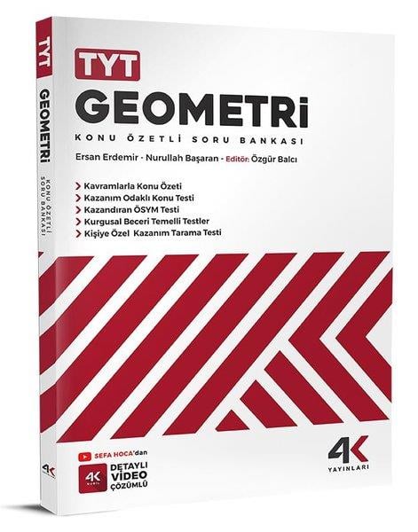 Ersan ErdemirTYT GeometriTYT Geometri Konu Özetli Soru Bankası