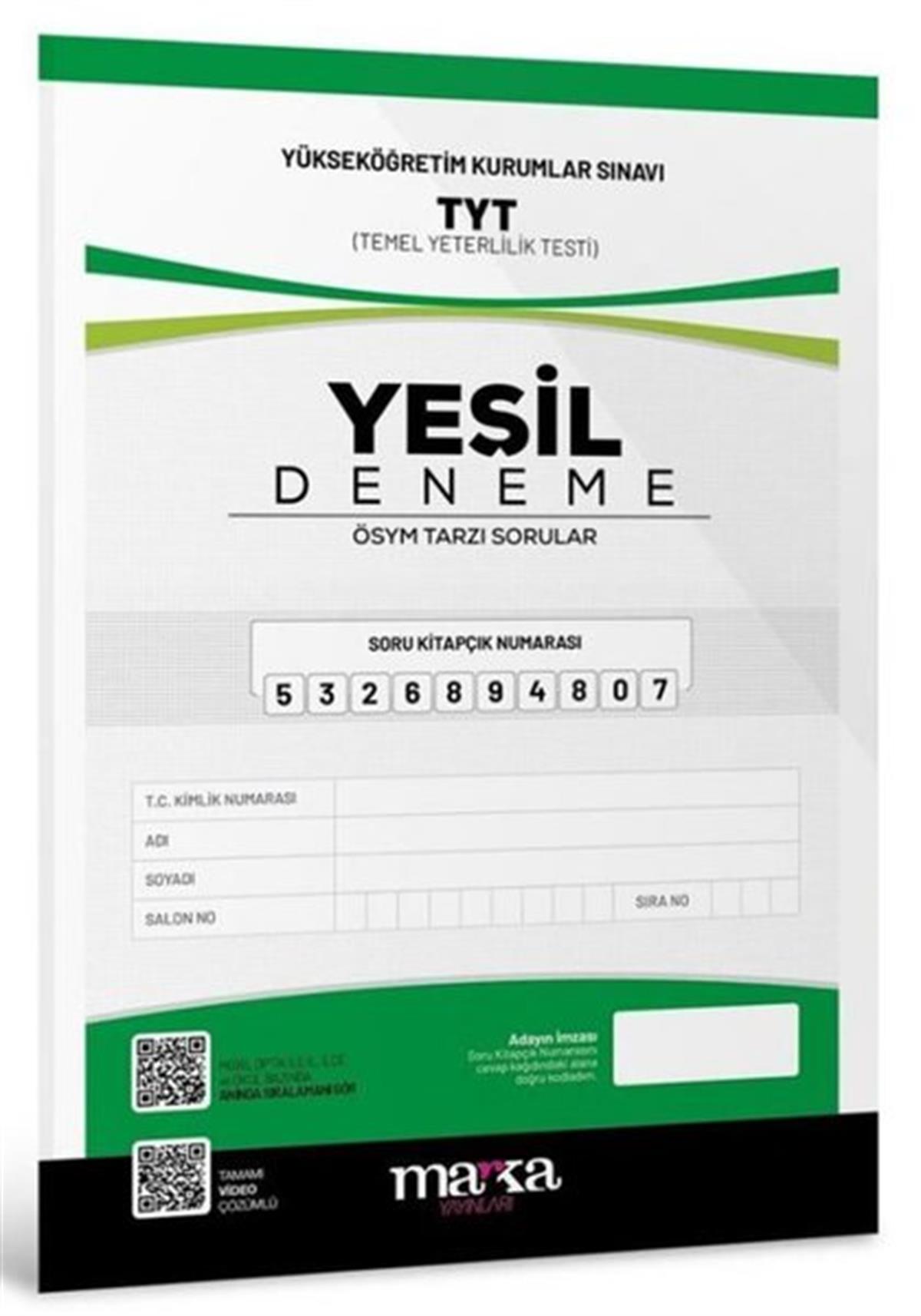 KolektifTYT Tüm DerslerTYT Yeni Nesil Yeşil Deneme Tamamı Video Çözümlü