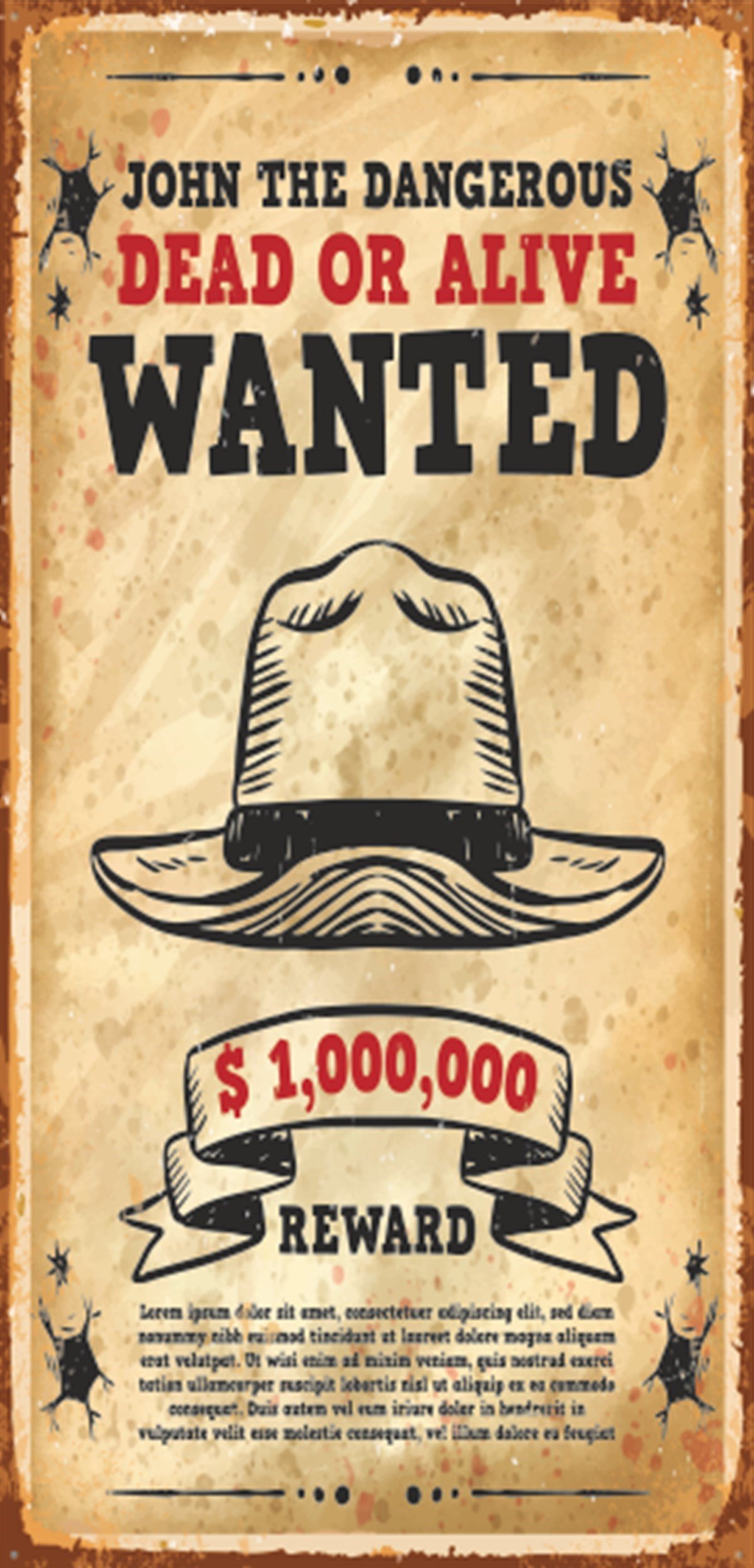 Wanted Aranıyor Mini Retro Ahşap Poster