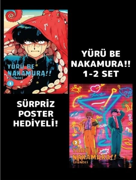 Muneyuki KaneşiroMangaYürü Be Nakamura 1 - 2 - Poster Hediyeli Set