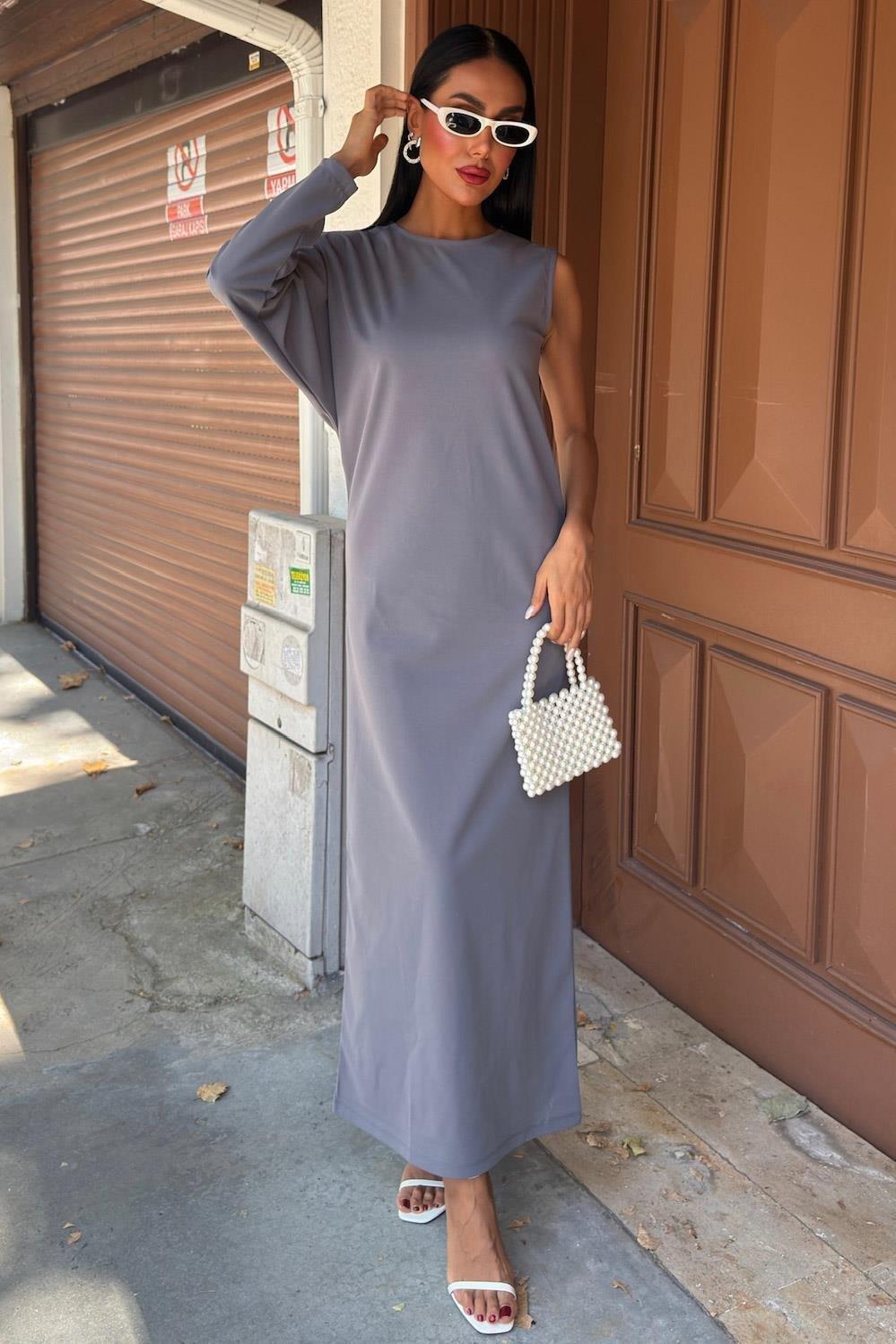 Aethra Tek Kol Uzun Elbise 2693-8 R10-D-K4