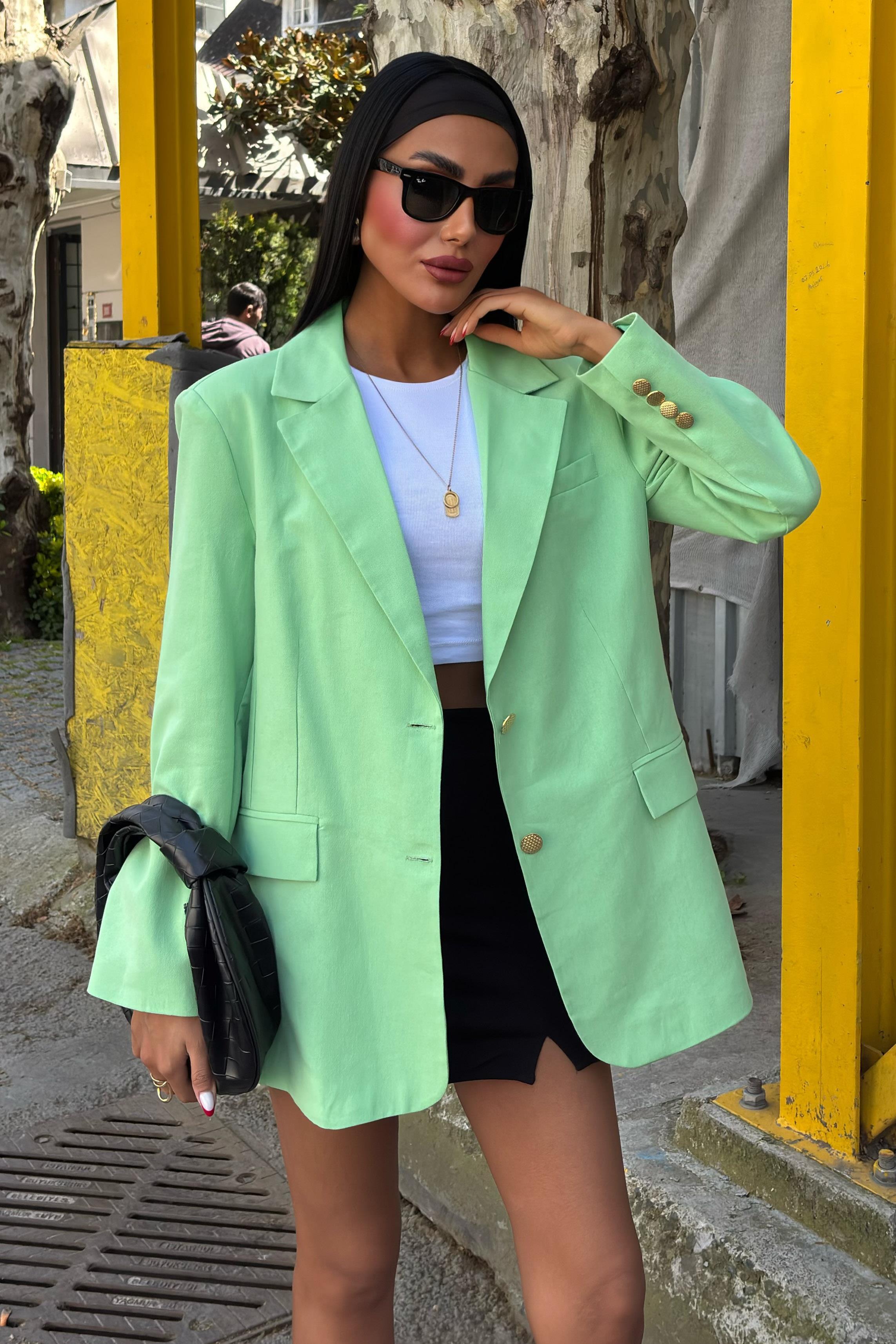 Agnes Blazer Keten Ceket  6105 R7-E-K4