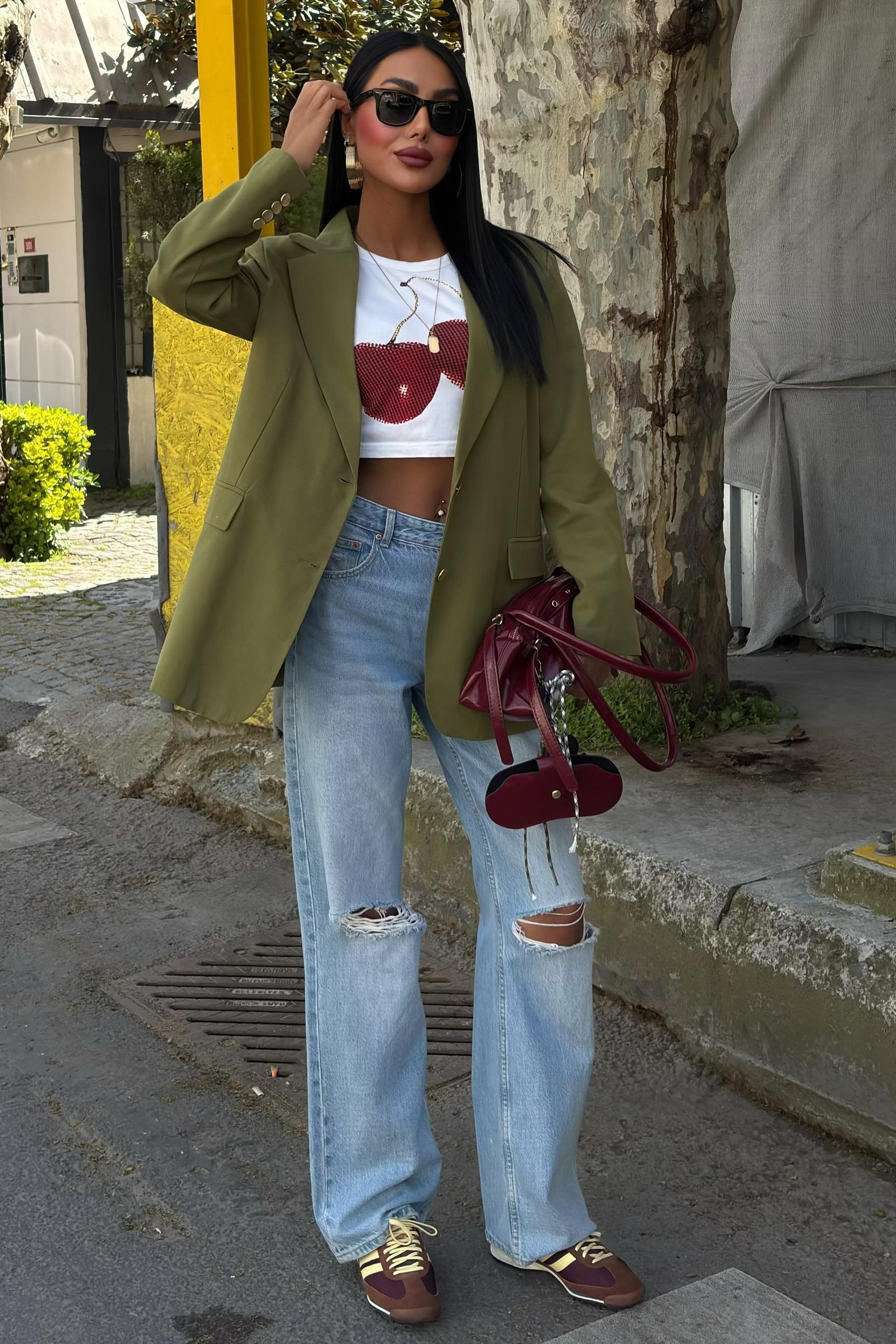 Agnes Blazer Keten Ceket  6105 R7-E-K4