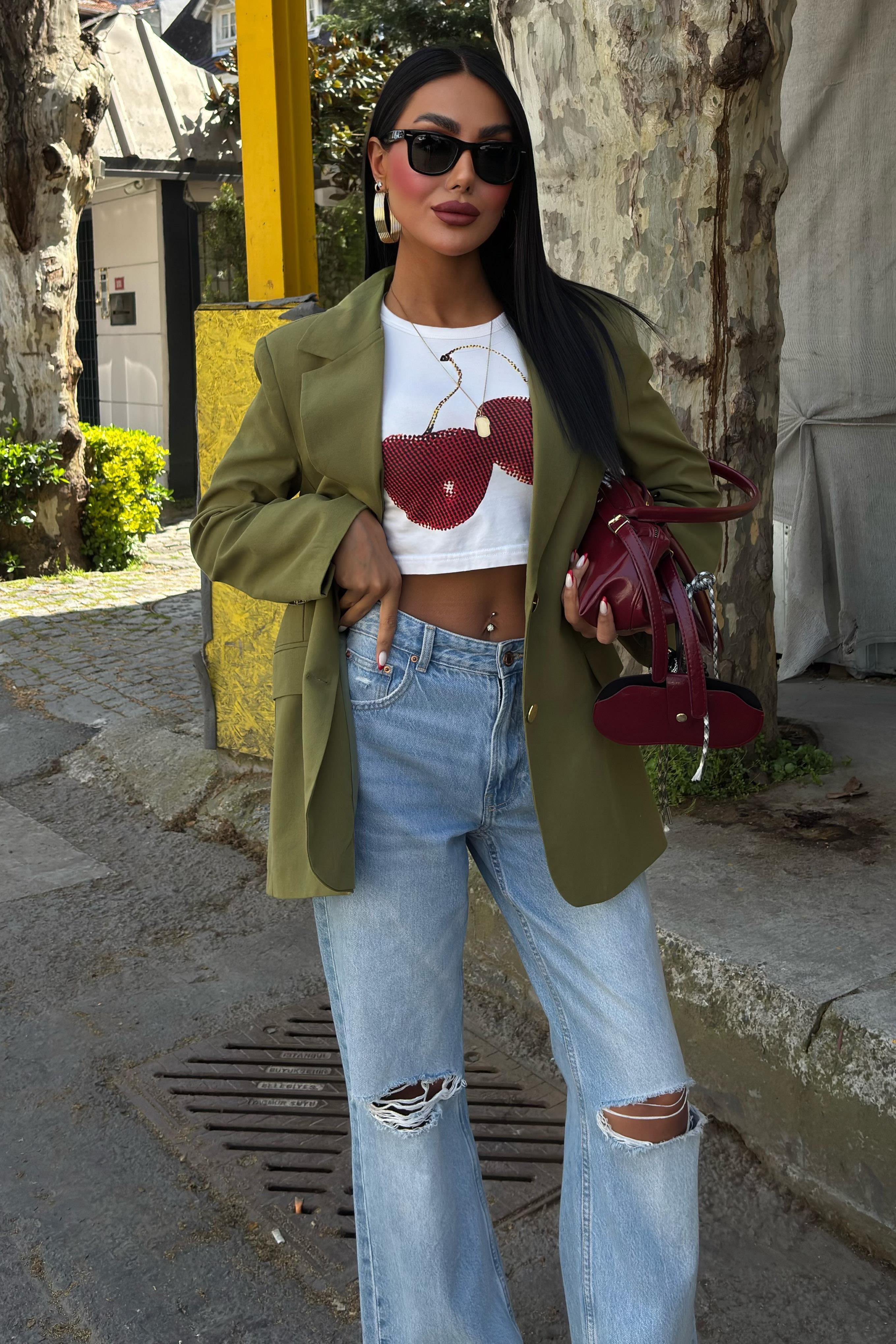 Agnes Blazer Keten Ceket  6105 R7-E-K4