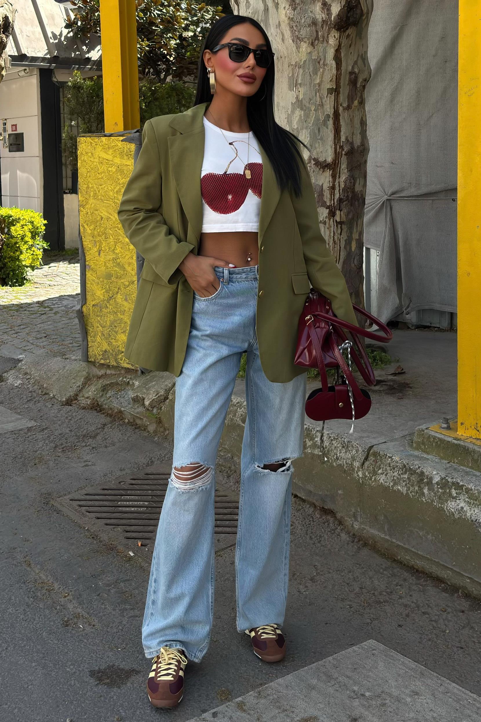 Agnes Blazer Keten Ceket  6105 R7-E-K4