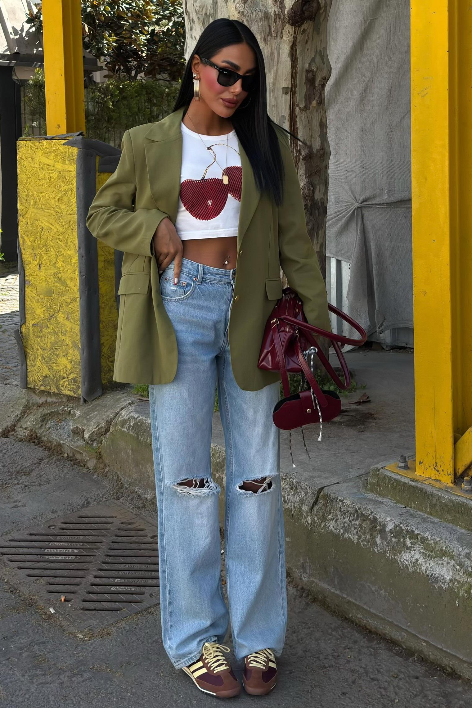 Agnes Blazer Keten Ceket  6105 R7-E-K4