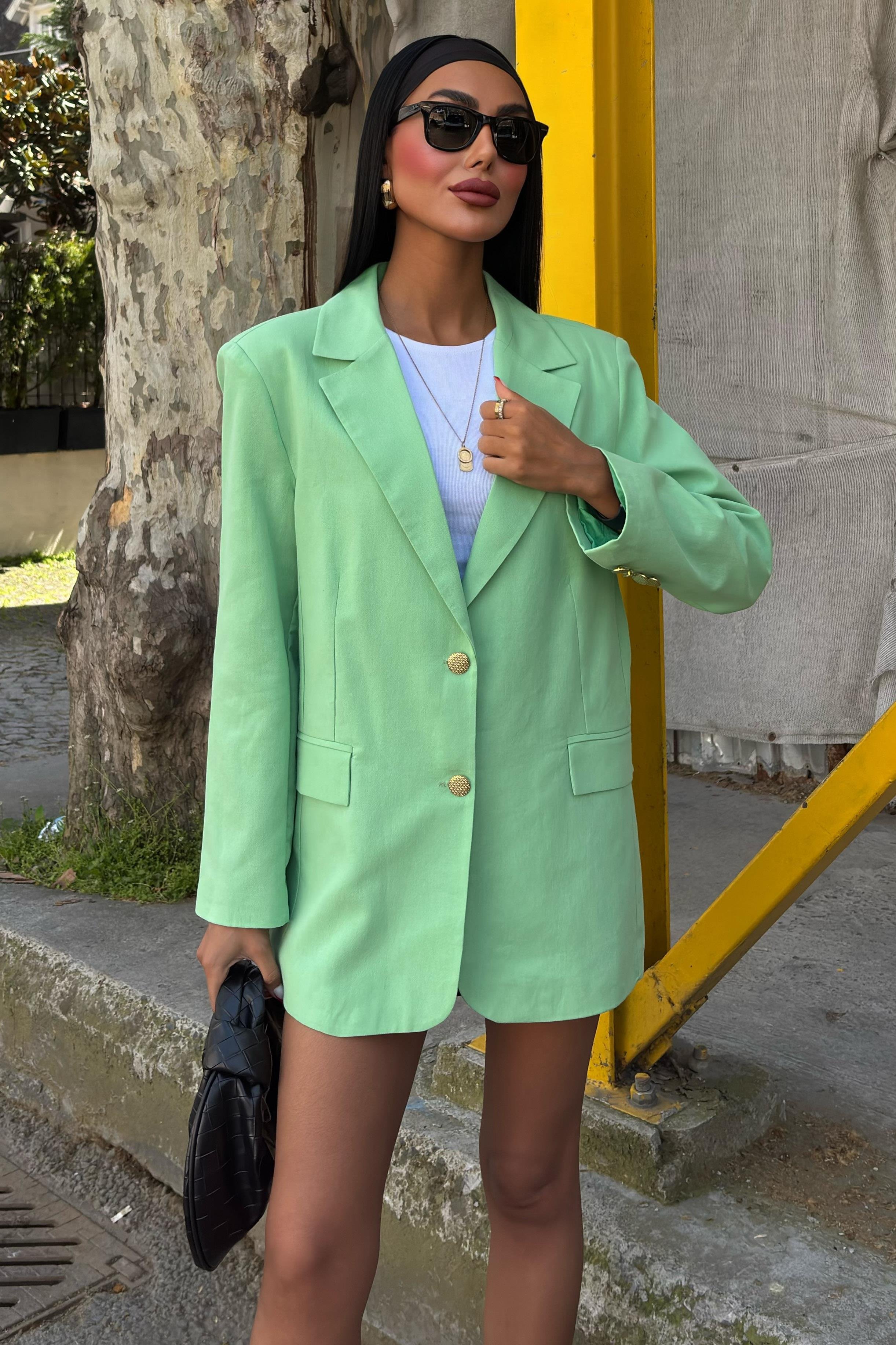 Agnes Blazer Keten Ceket  6105 R7-E-K4