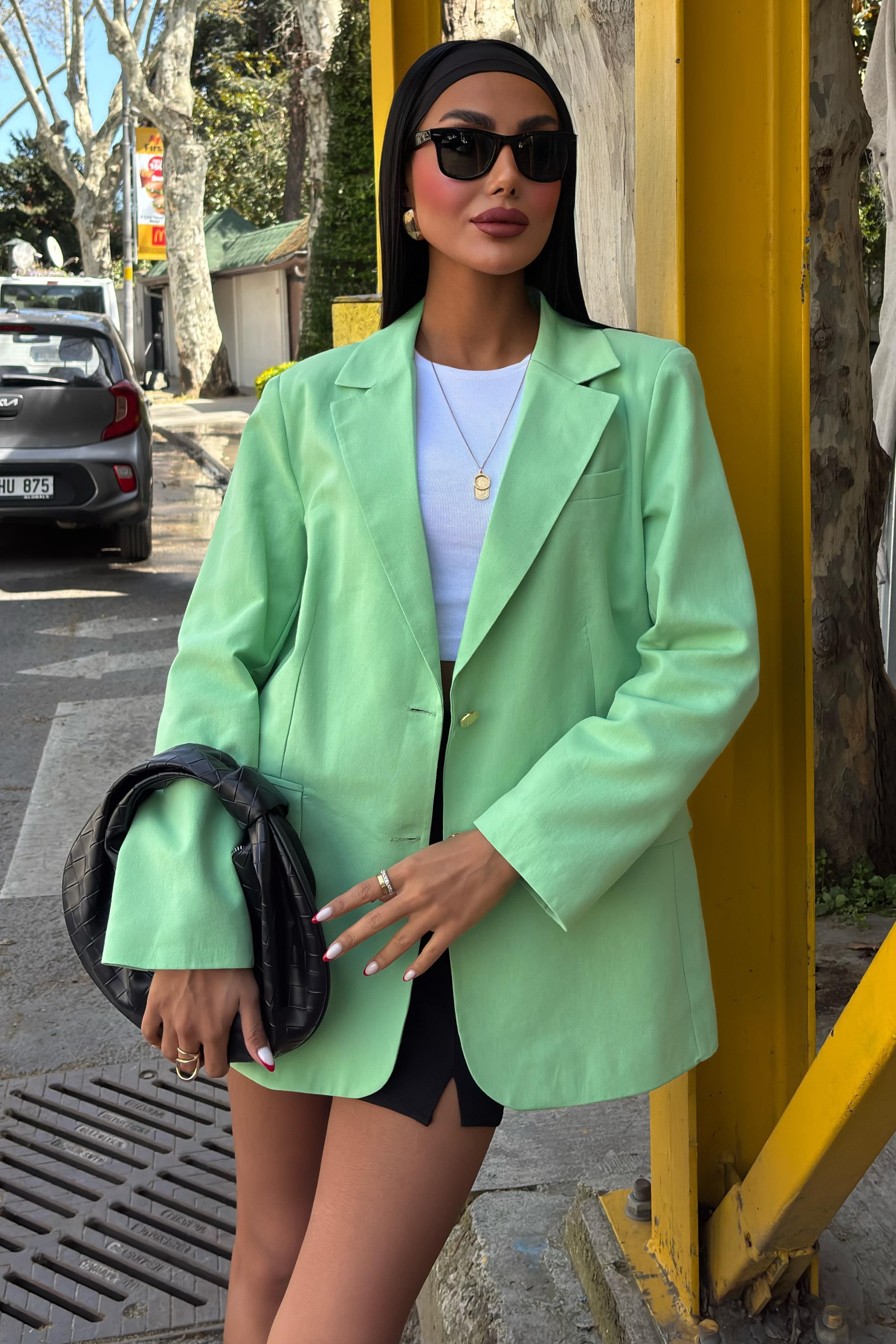 Agnes Blazer Keten Ceket  6105 R7-E-K4