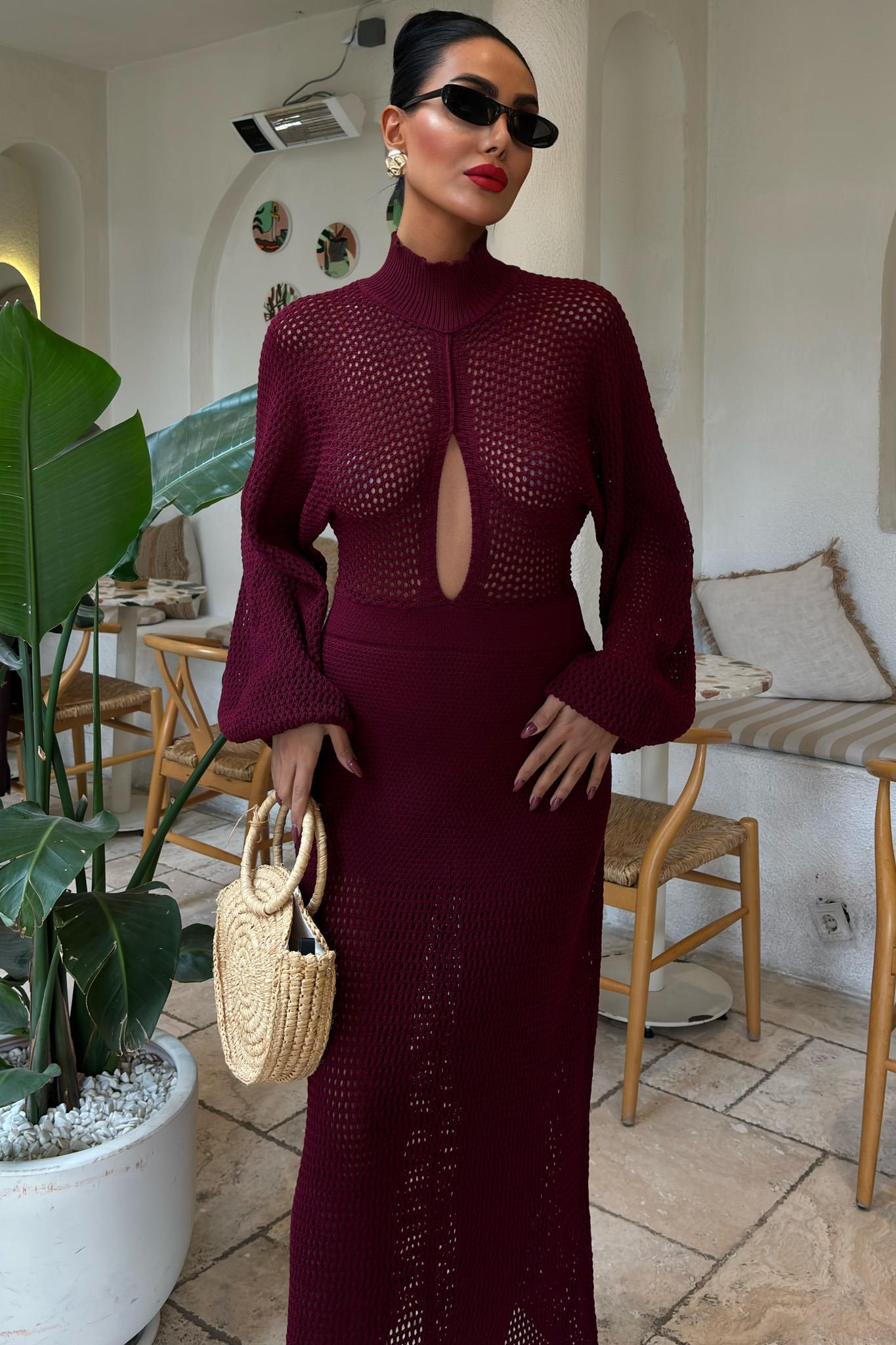 Ajurlu Triko Elbise 2854 R1-I-K4