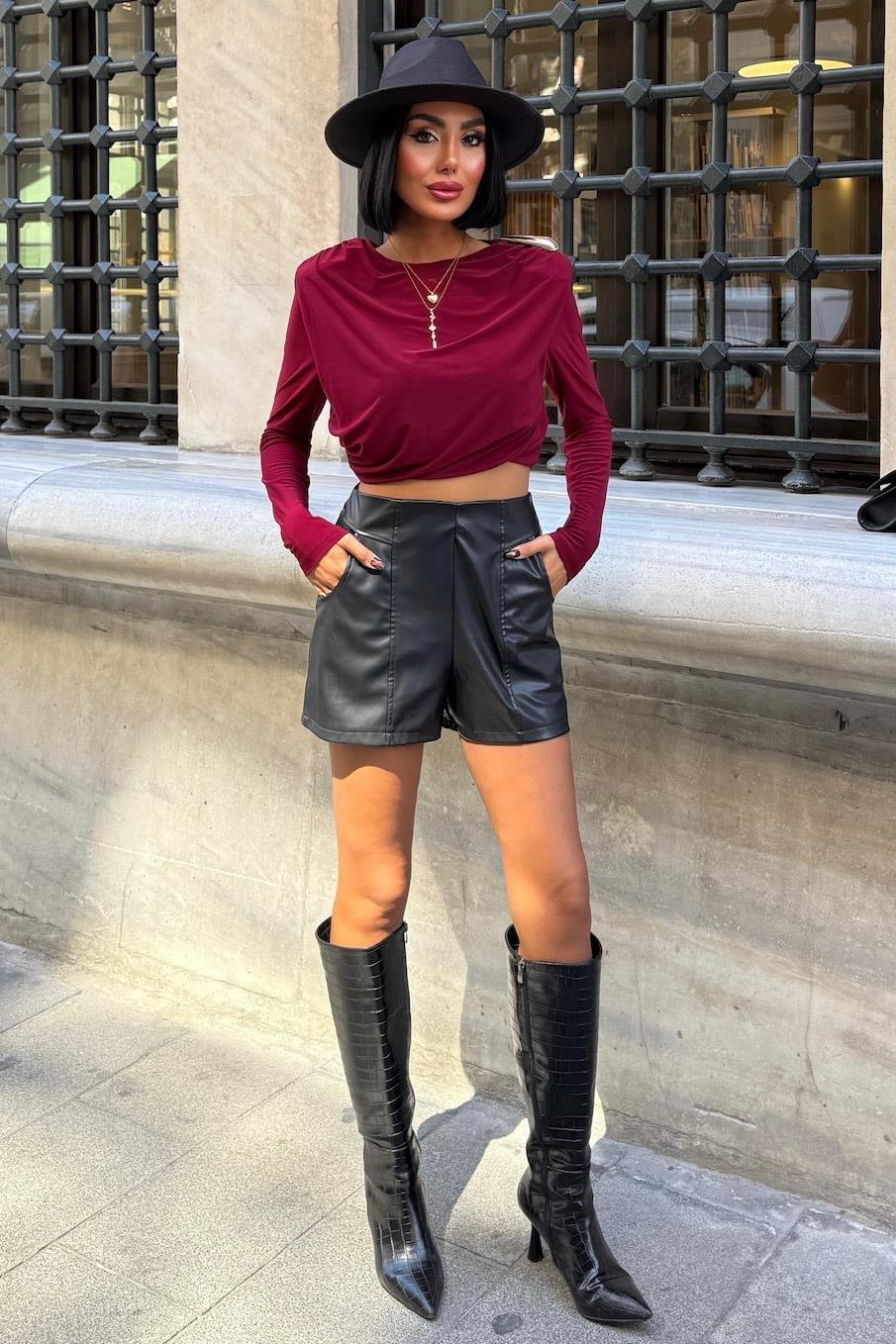 Aksesuar Detaylı Vatkalı Sandy Bluz 3479 R6-F-K2