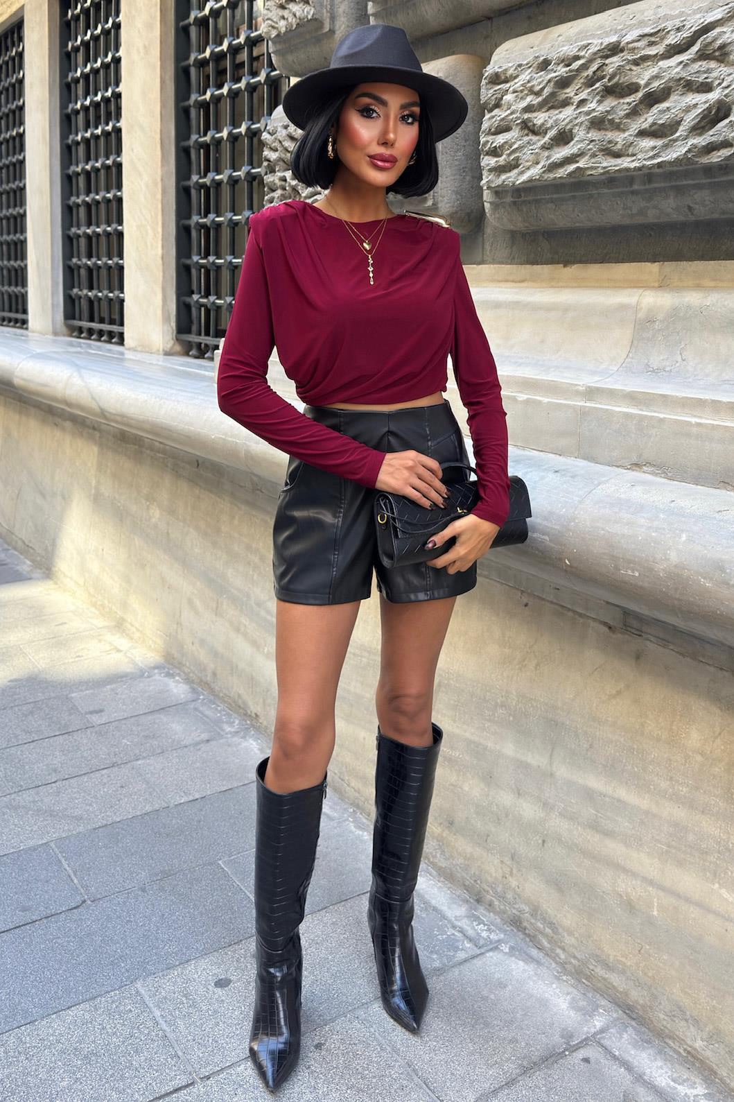 Aksesuar Detaylı Vatkalı Sandy Bluz 3479 R6-F-K2