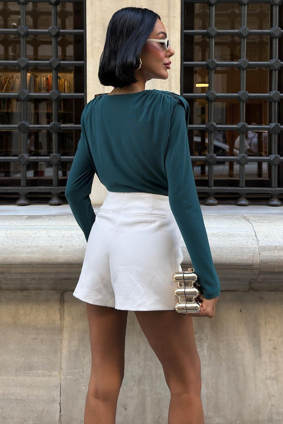 Aksesuar Detaylı Vatkalı Sandy Bluz 3479 R6-F-K2