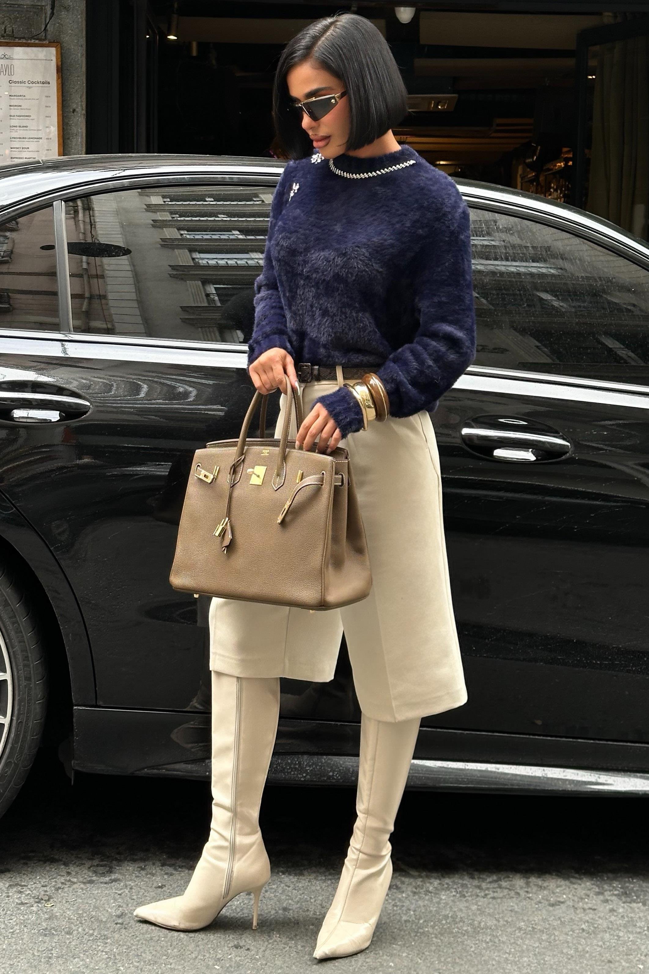 Aksesuarlı Premium Yumoş Kazak 1367 R2-B-K4