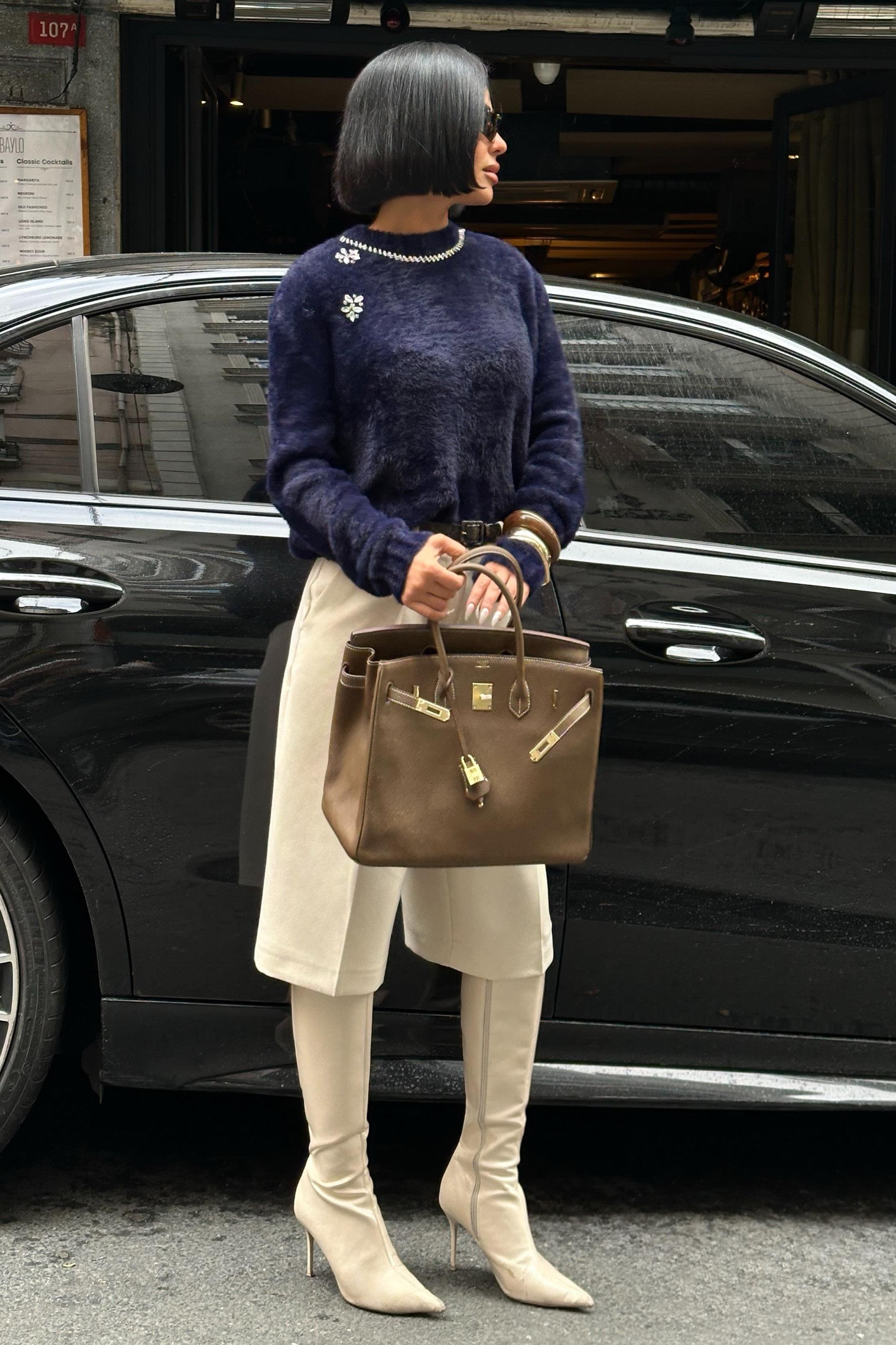 Aksesuarlı Premium Yumoş Kazak 1367 R2-B-K4