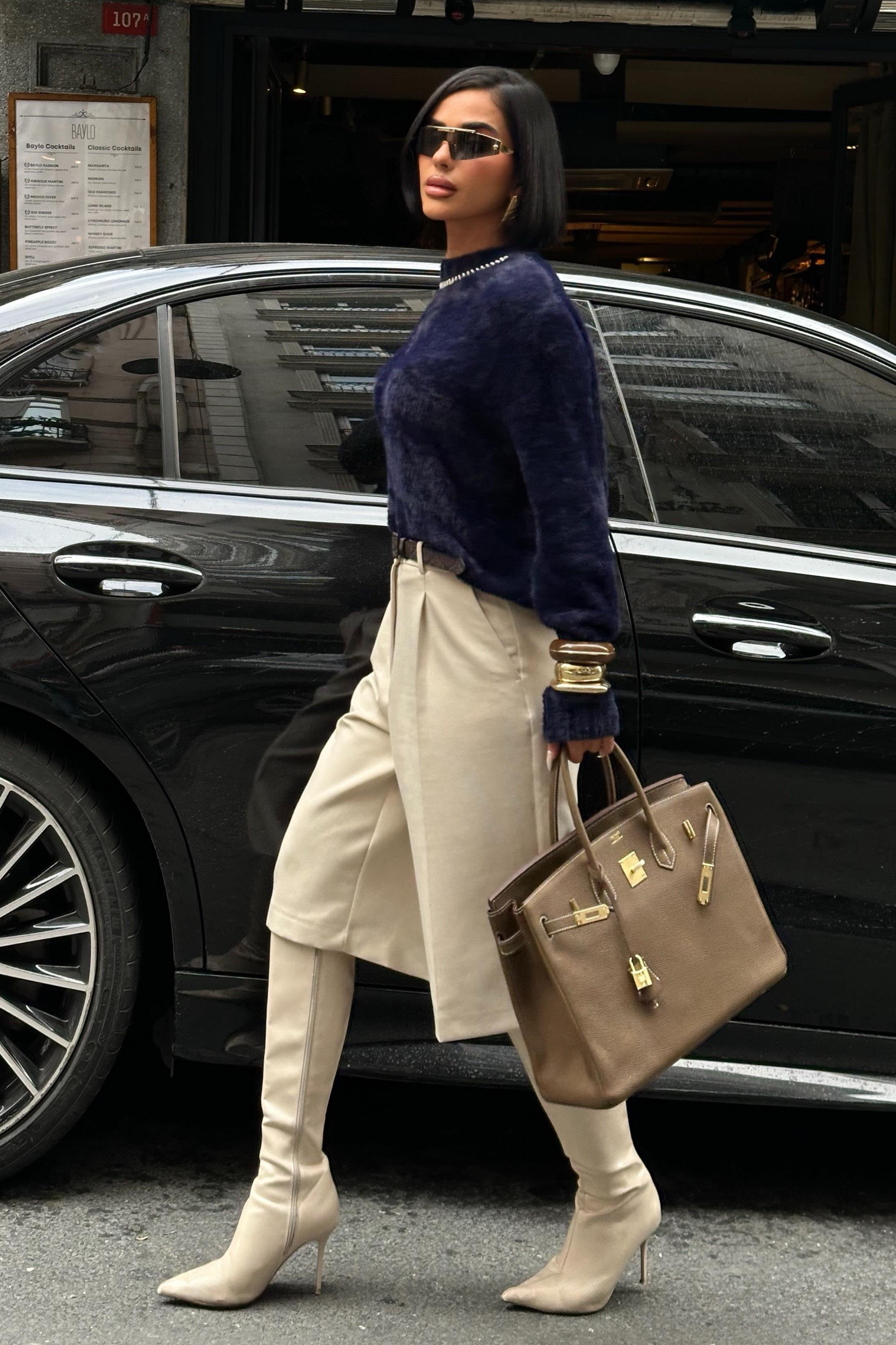 Aksesuarlı Premium Yumoş Kazak 1367 R2-B-K4