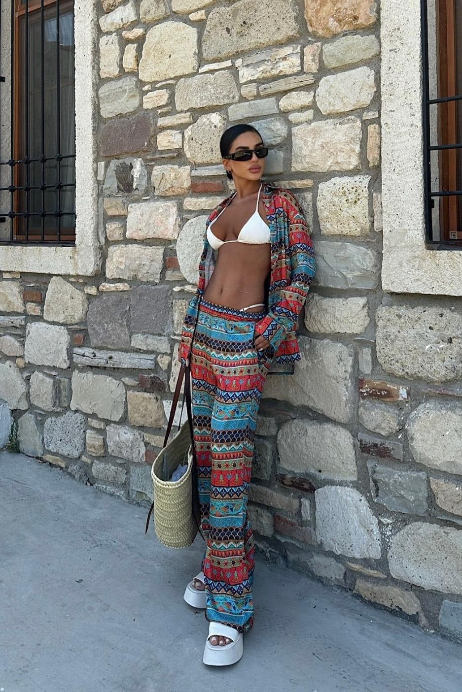 Alita Desenli Twill Saten Takım 9619-08