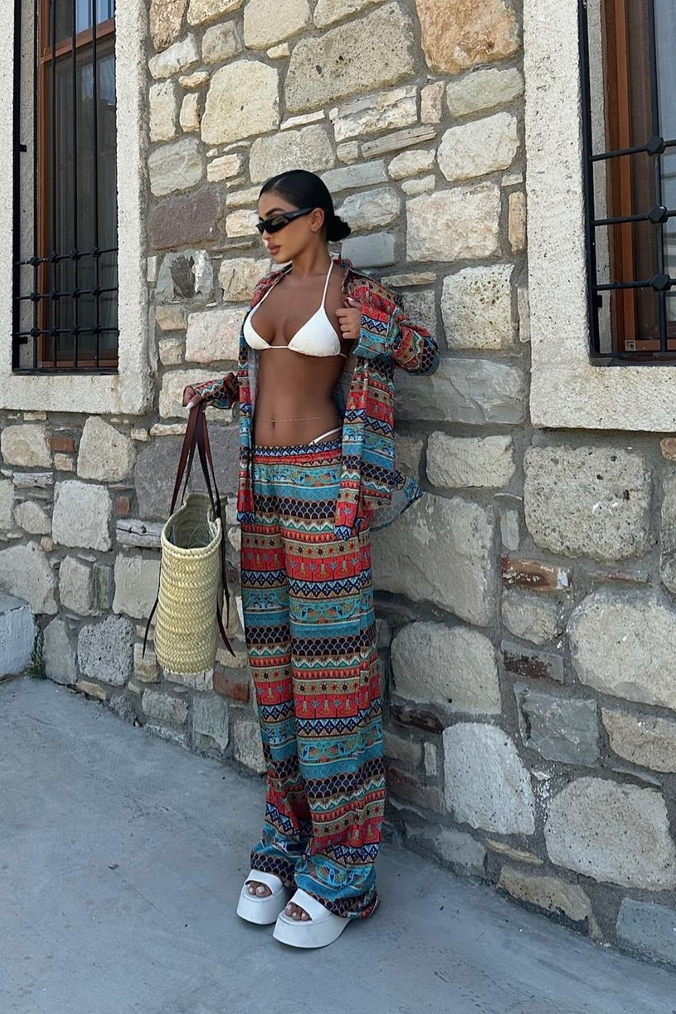 Alita Desenli Twill Saten Takım 9619-08