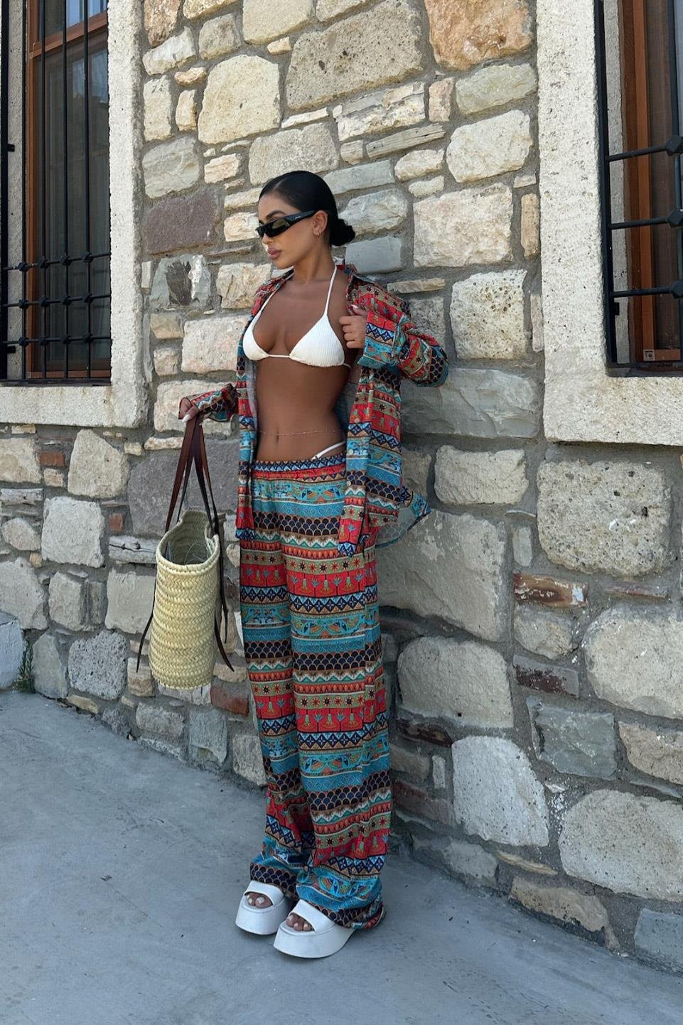 Alita Desenli Twill Saten Takım 9619-08