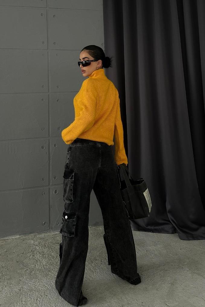 Allen Fermuarlı Triko Kazak 1236-01 R4-C-K4