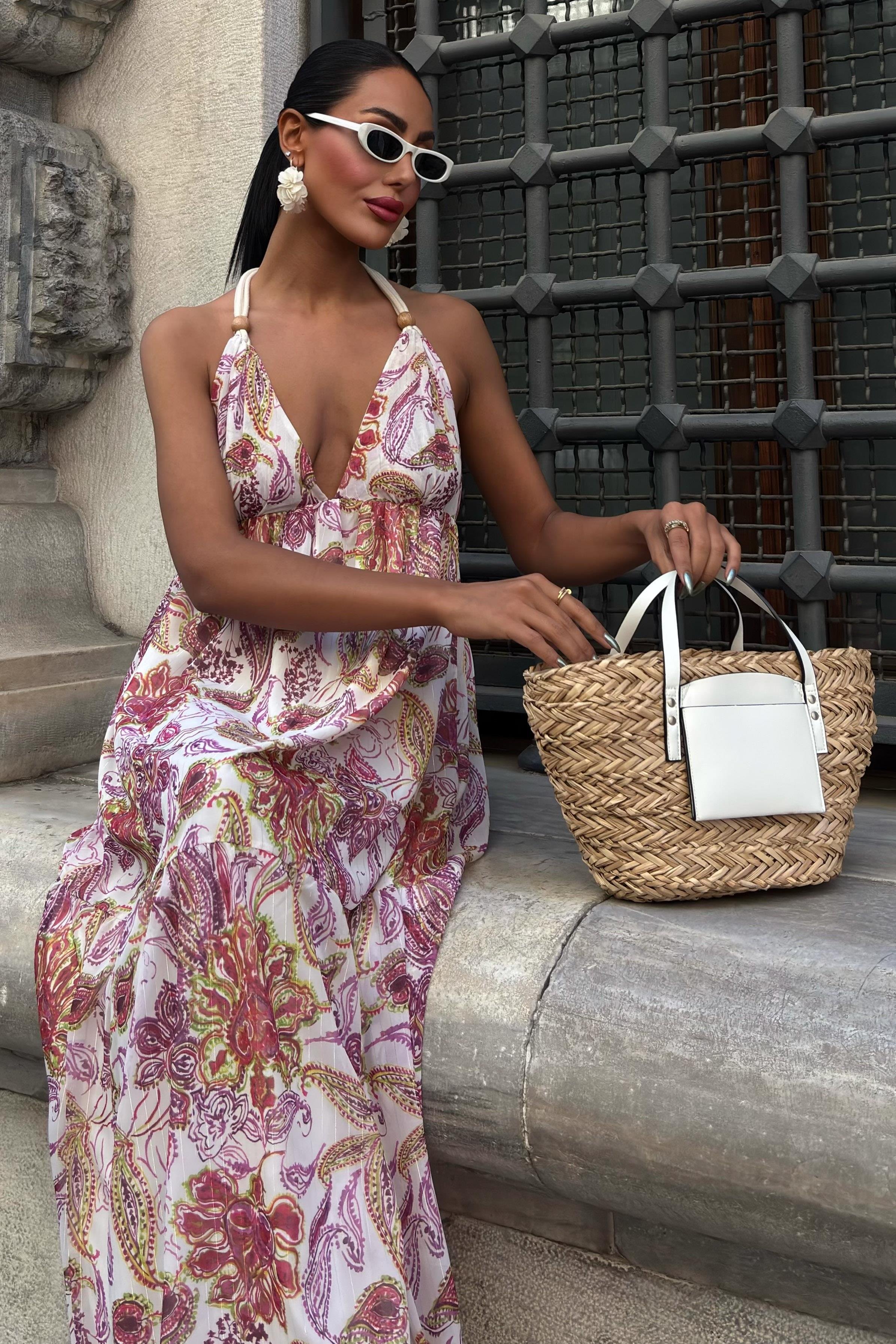 Amelia Sırt Dekolteli Şifon Elbise 2614 R5-G-K3