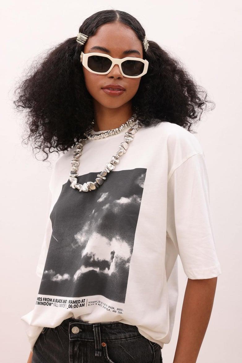 Angie Baskılı Tişört 8041-8