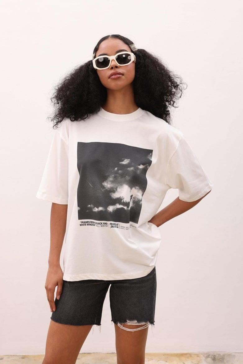 Angie Baskılı Tişört 8041-8