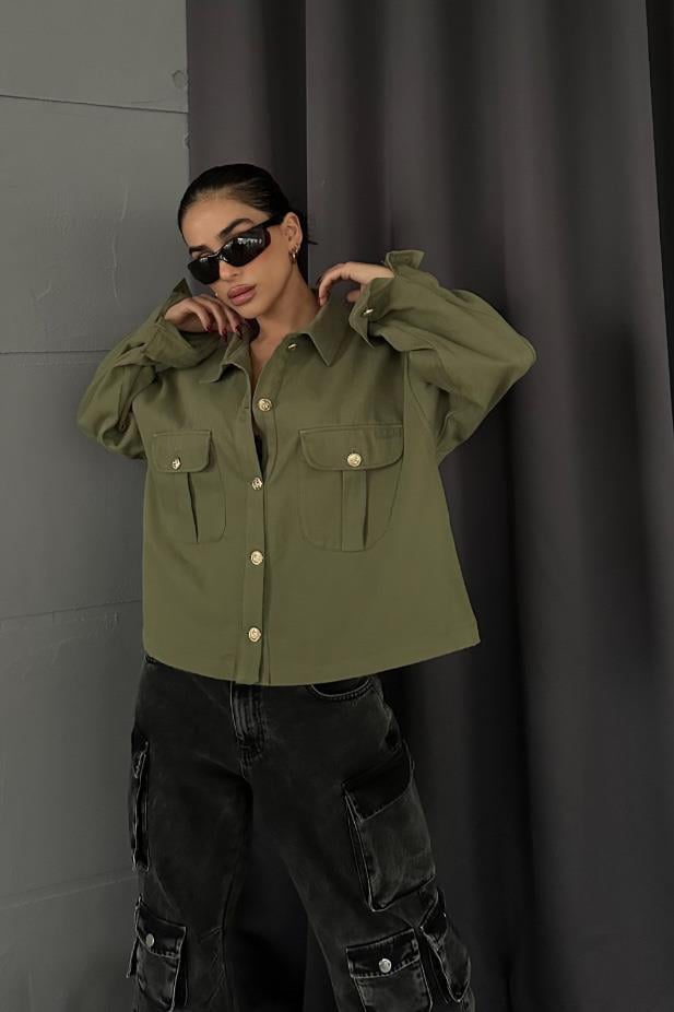 Anya Oversize Gabardin Ceket 6063-8 R4-G-K2