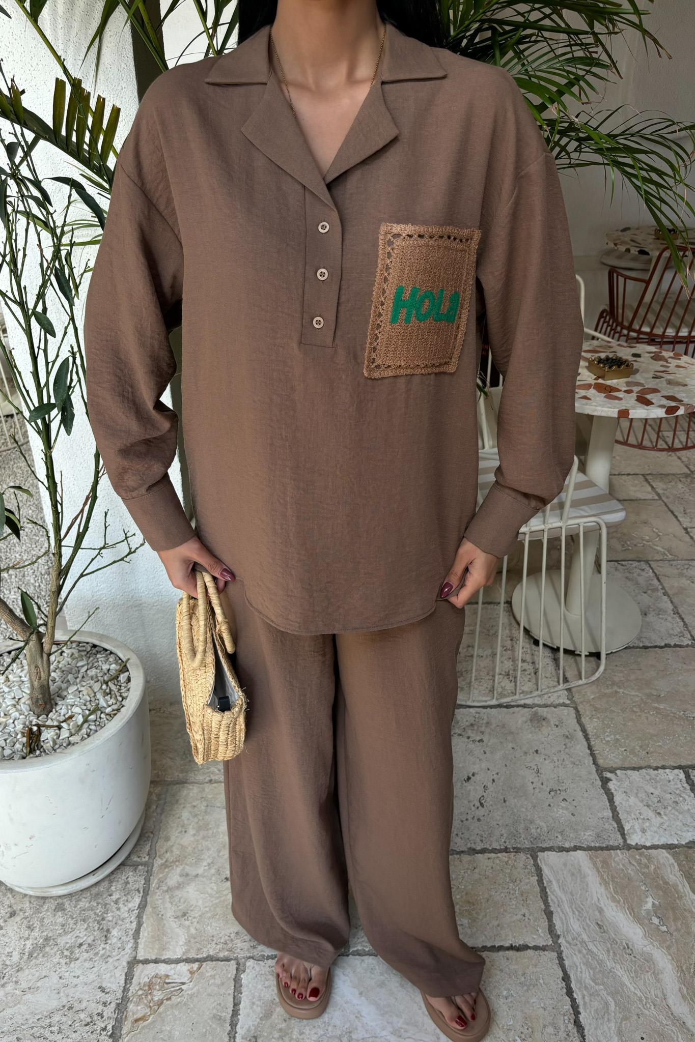 Apaj Yaka Salaş Keten İkiili Takım 10109