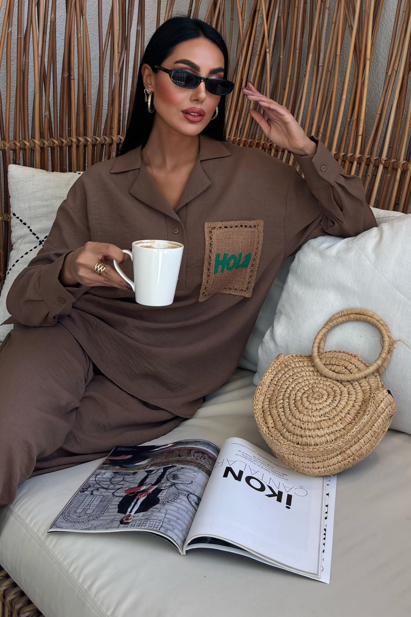 Apaj Yaka Salaş Keten İkiili Takım 10109