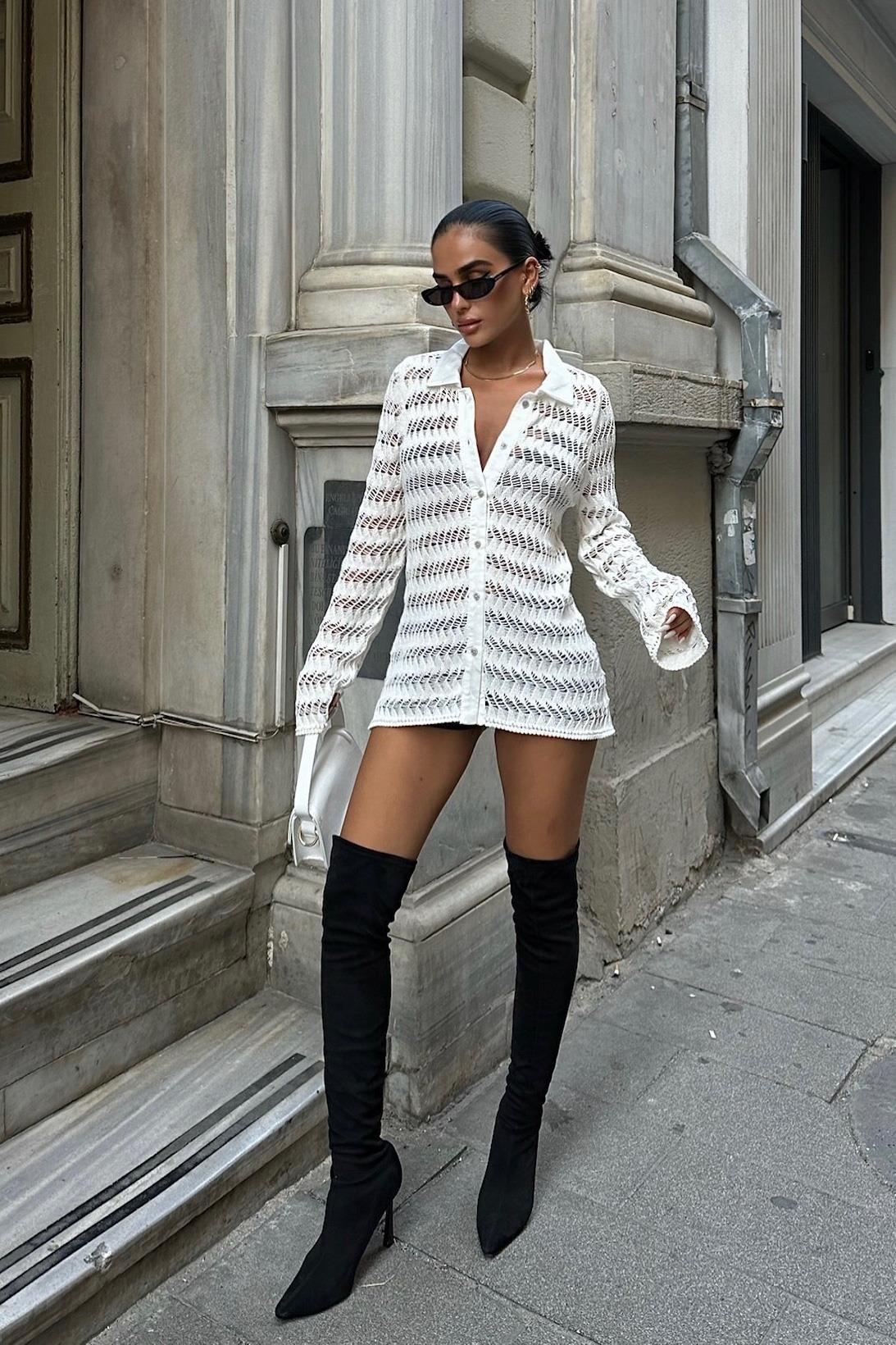 Arina Ajurlu Polo Yaka Hırka 5163 R2-E-K2