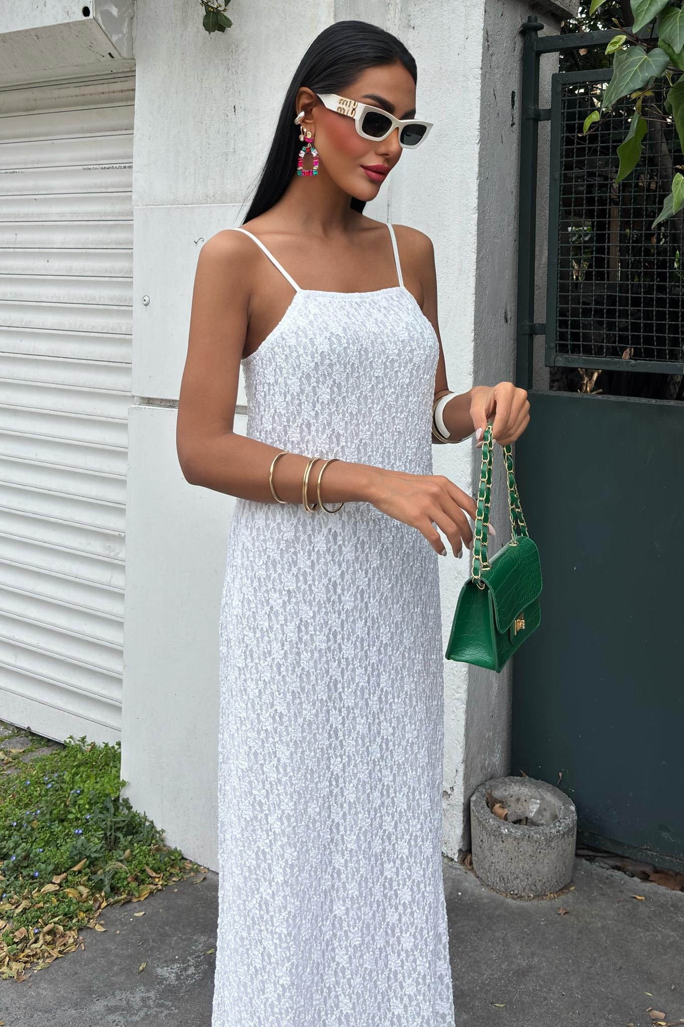 Askıları Ayarlanabilir Örme Dantel Elbise 2879 R5-D-K2