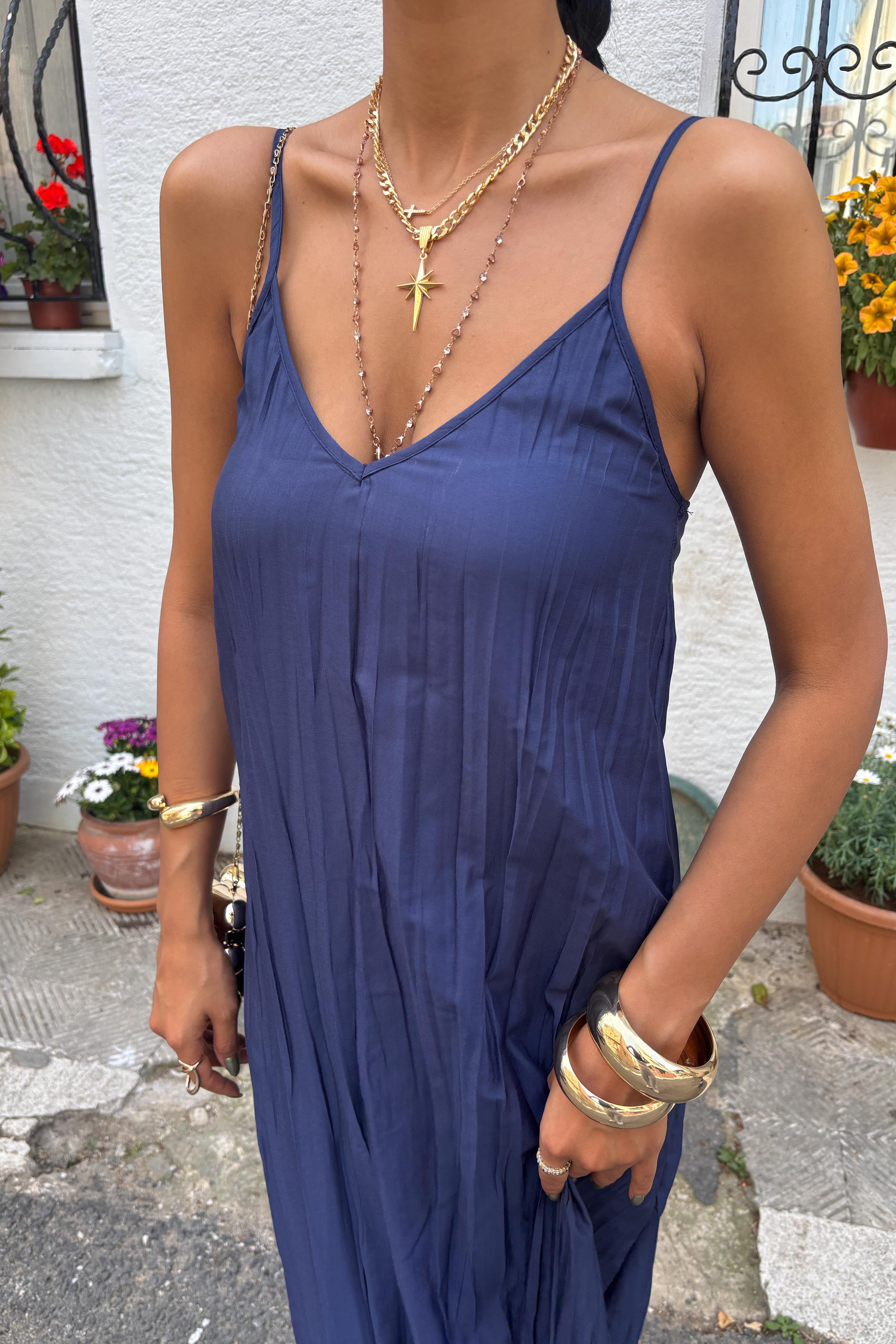 Askılı Maxi Boy Kraş Elbise 2900